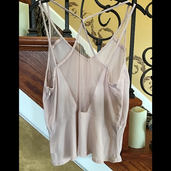 Garage Soft Pink Strappy Ruffle Top Size M - Picture 5 of 16